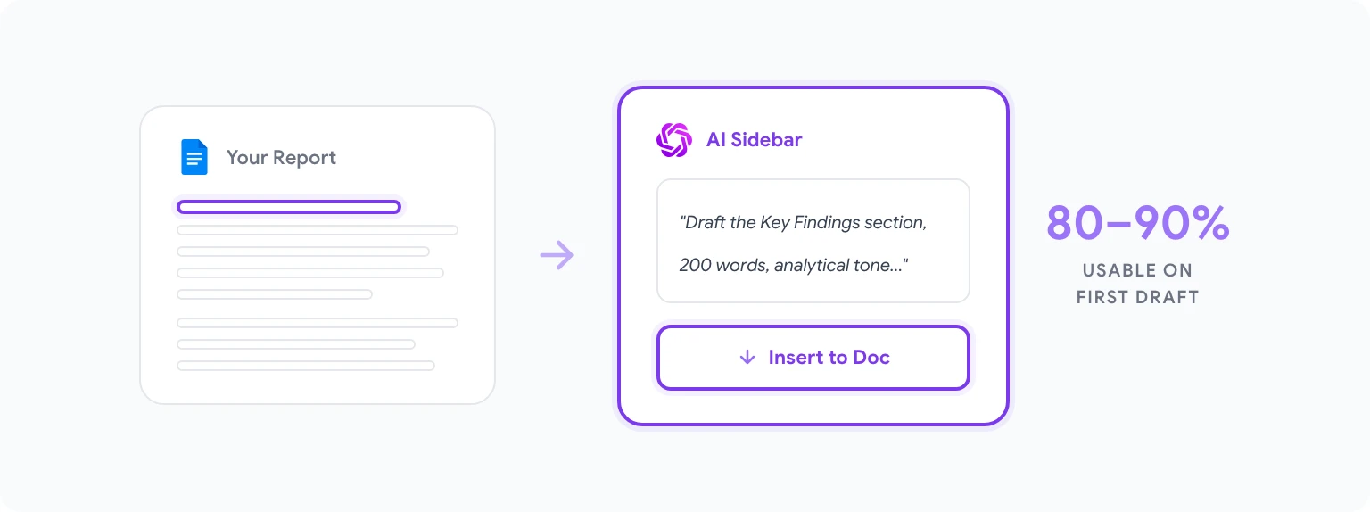 Report structure generation with AI