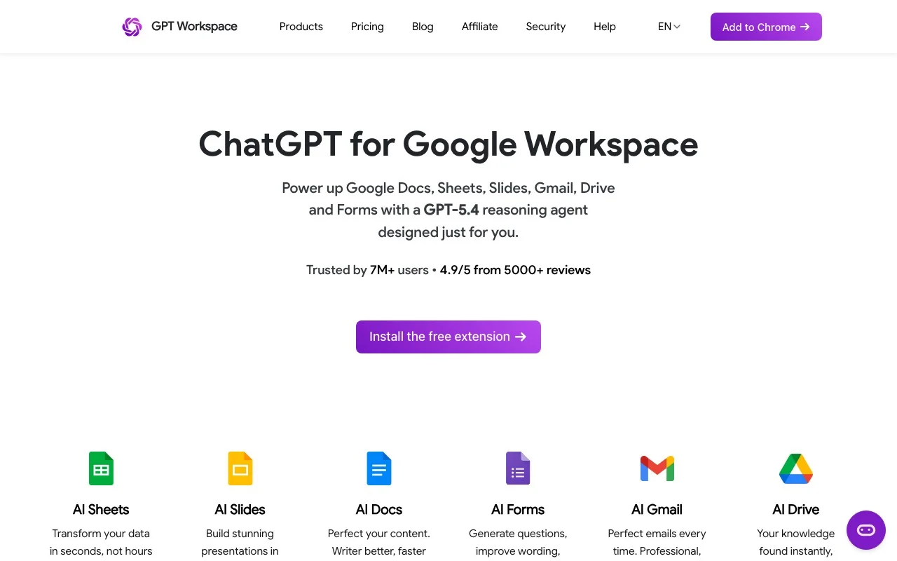 GPT Workspace — ChatGPT for Google Workspace