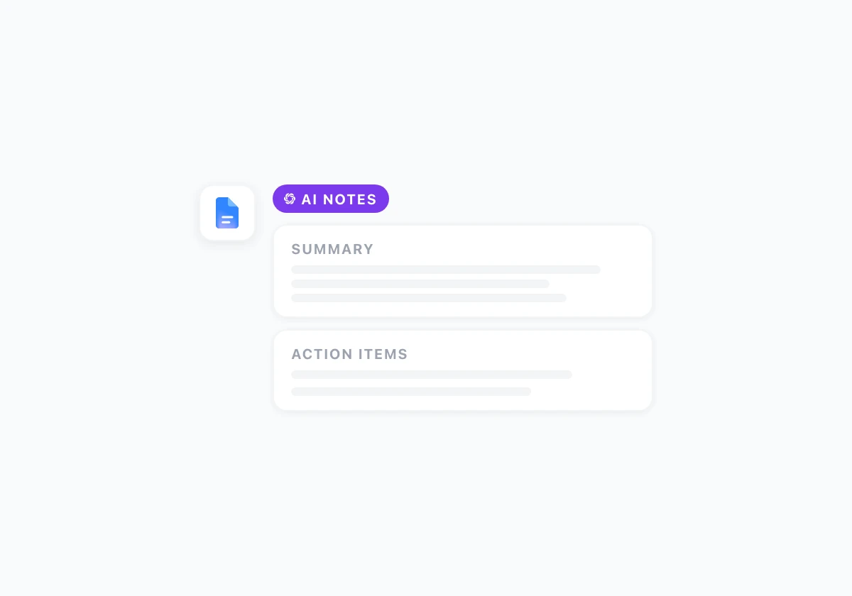 AI Meeting Notes in Google Docs: From Raw Notes to Action Items