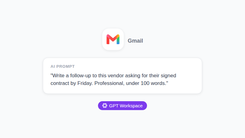 ChatGPT for event planners: drafting vendor and client emails inside Gmail with GPT Workspace