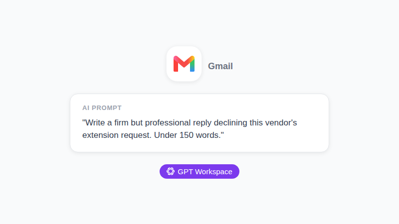 ChatGPT for executive assistants: drafting professional emails in Gmail with GPT Workspace