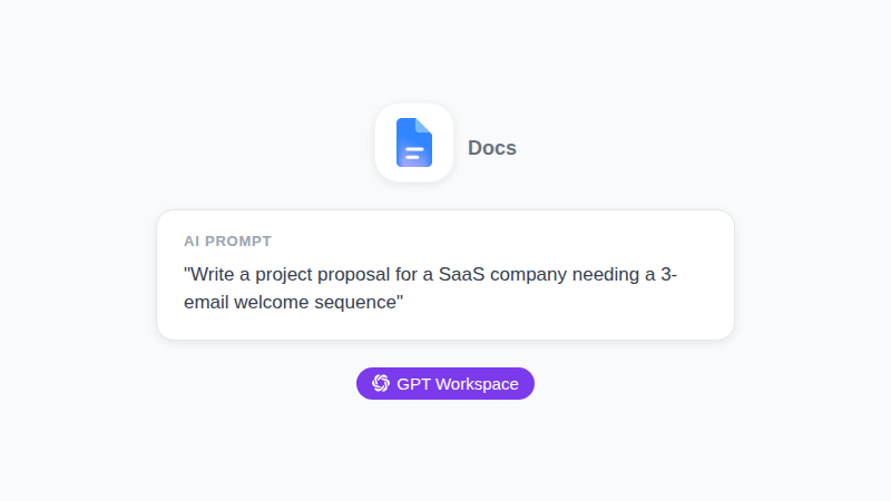 ChatGPT for freelancers writing a proposal in Google Docs with AI assistance