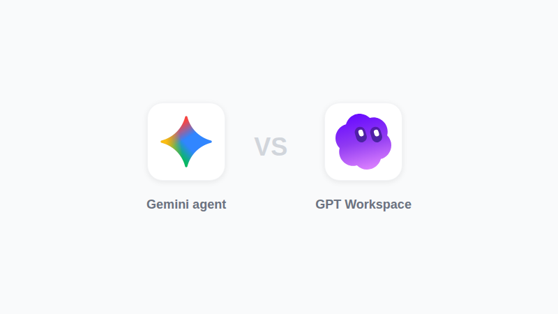 在 Google Workspace 中,Gemini agent 与 GPT Workspace 的对比
