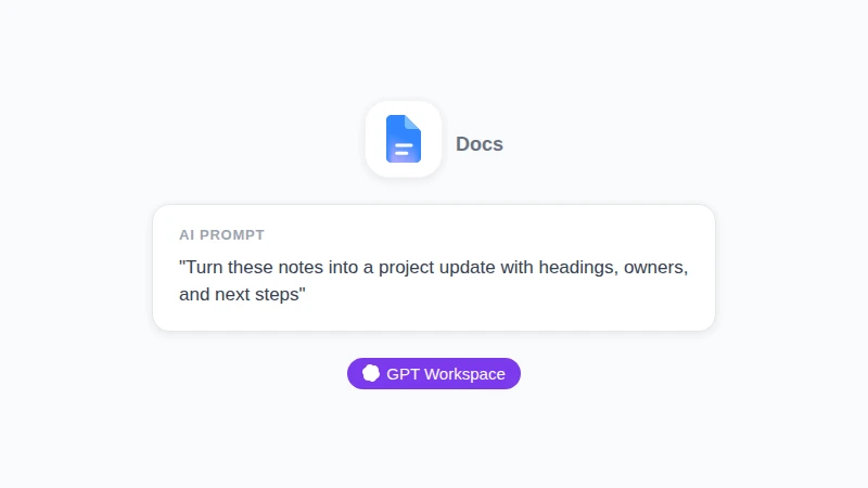 Google Docs Liveでの音声リクエストと、GPT WorkspaceでGoogle Docsに入力した同じプロンプトの比較
