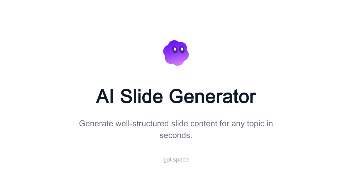 AI Slide Generator for Google Slides | GPT Workspace